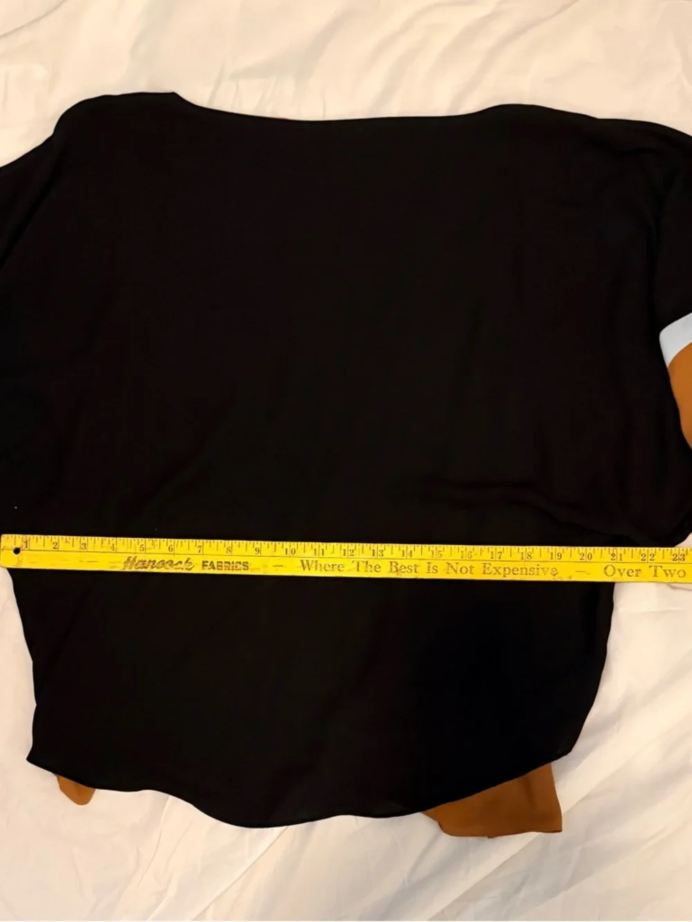 White House Black Market Black & Brown V-Neck Blouse Size Large (W11) - Picture 9 of 12